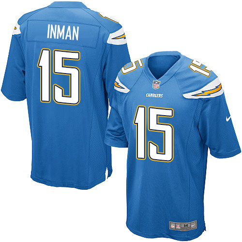 Men's Nike Los Angeles Chargers #15 Dontrelle Inman Game Electric Blue Alternate NFL Jersey