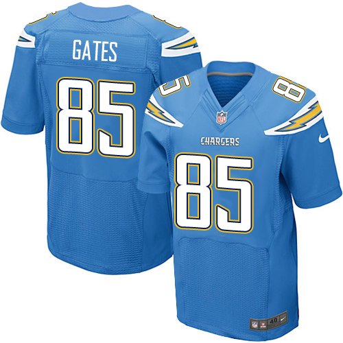 Men's Nike Los Angeles Chargers #85 Antonio Gates New Elite Electric Blue Alternate NFL Jersey
