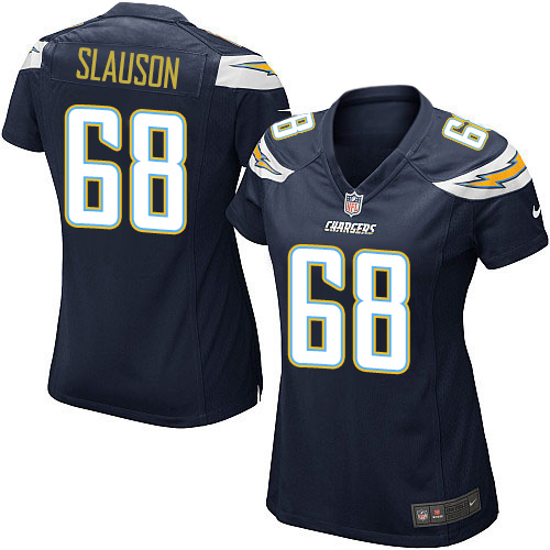Women's Nike Los Angeles Chargers #68 Matt Slauson Game Navy Blue Team Color NFL Jersey