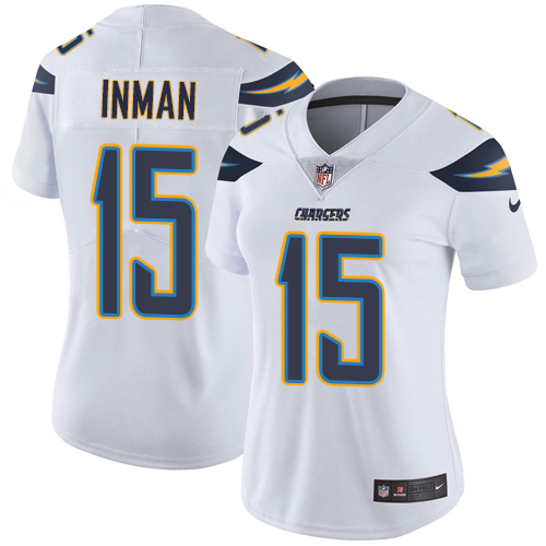 Women's Nike Los Angeles Chargers #15 Dontrelle Inman White Vapor Untouchable Limited Player NFL Jersey