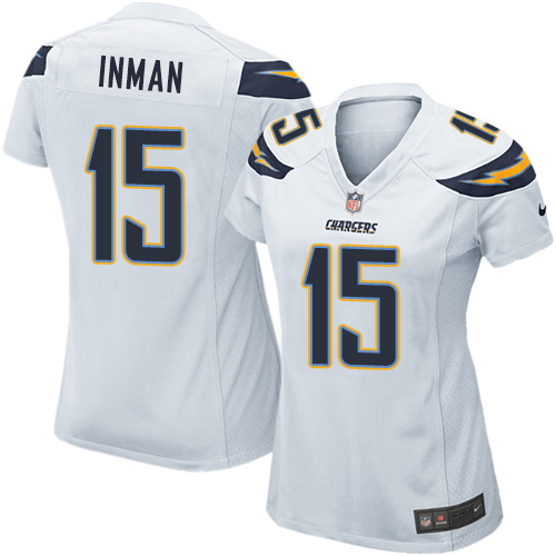 Women's Nike Los Angeles Chargers #15 Dontrelle Inman Game White NFL Jersey