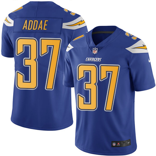 Men's Nike Los Angeles Chargers #37 Jahleel Addae Limited Electric Blue Rush Vapor Untouchable NFL Jersey