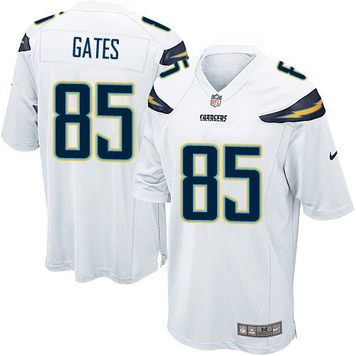 Men's Nike Los Angeles Chargers #85 Antonio Gates Game White NFL Jersey