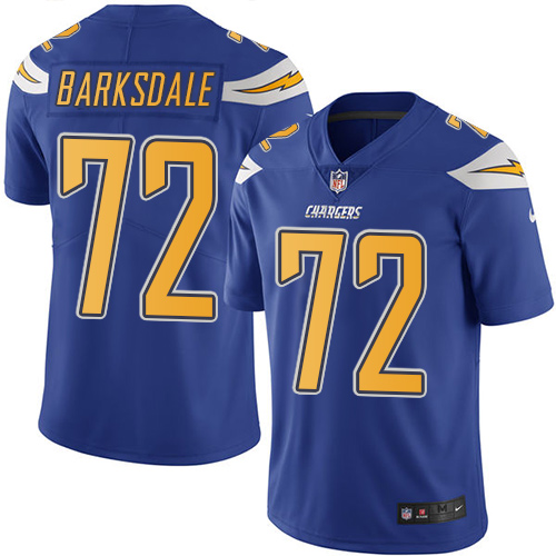 Youth Nike Los Angeles Chargers #72 Joe Barksdale Limited Electric Blue Rush Vapor Untouchable NFL Jersey