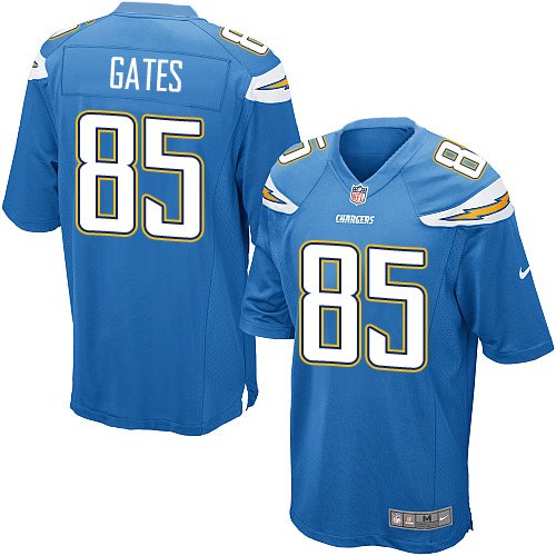 Men's Nike Los Angeles Chargers #85 Antonio Gates Game Electric Blue Alternate NFL Jersey