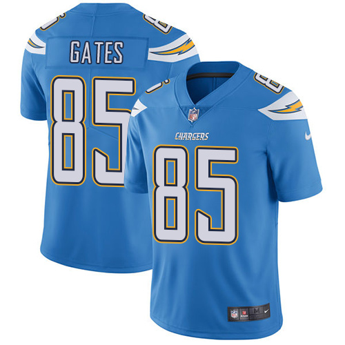 Youth Nike Los Angeles Chargers #85 Antonio Gates Electric Blue Alternate Vapor Untouchable Elite Player NFL Jersey