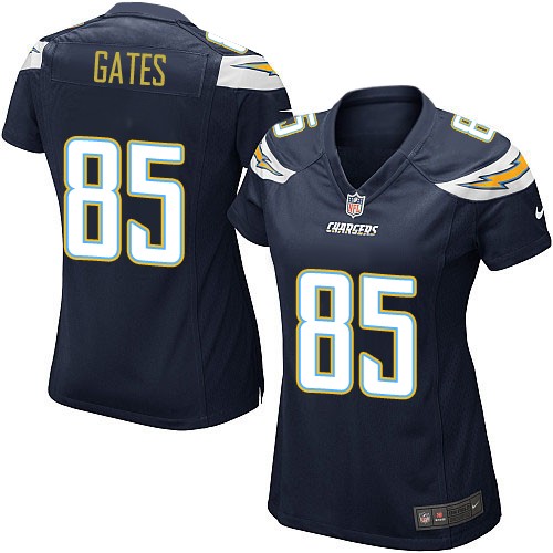 Women's Nike Los Angeles Chargers #85 Antonio Gates Game Navy Blue Team Color NFL Jersey