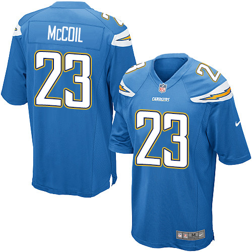 Men's Nike Los Angeles Chargers #23 Dexter McCoil Game Electric Blue Alternate NFL Jersey
