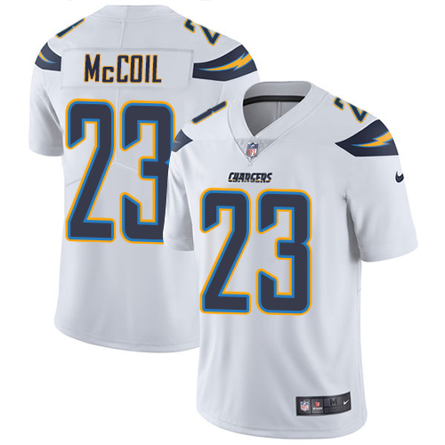 Youth Nike Los Angeles Chargers #23 Dexter McCoil White Vapor Untouchable Elite Player NFL Jersey