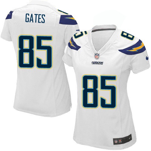 Women's Nike Los Angeles Chargers #85 Antonio Gates Game White NFL Jersey
