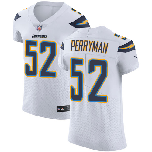 Men's Nike Los Angeles Chargers #52 Denzel Perryman Elite White NFL Jersey