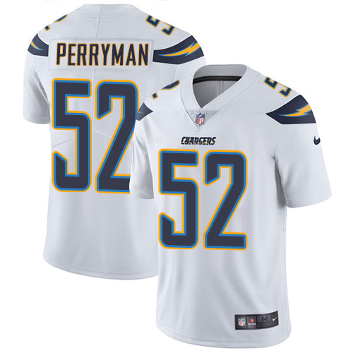 Men's Nike Los Angeles Chargers #52 Denzel Perryman White Vapor Untouchable Limited Player NFL Jersey