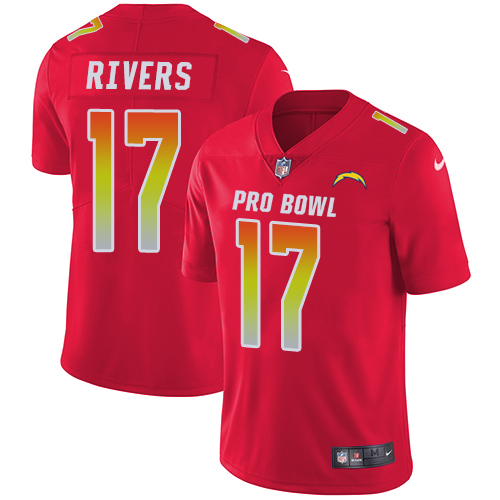 Men's Nike Los Angeles Chargers #17 Philip Rivers Limited Red 2018 Pro Bowl NFL Jersey