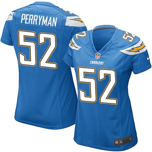 Women's Nike Los Angeles Chargers #52 Denzel Perryman Game Electric Blue Alternate NFL Jersey