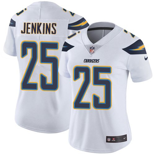 Women's Nike Los Angeles Chargers #25 Rayshawn Jenkins White Vapor Untouchable Limited Player NFL Jersey