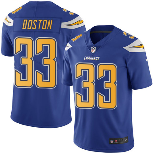 Youth Nike Los Angeles Chargers #33 Tre Boston Limited Electric Blue Rush Vapor Untouchable NFL Jersey