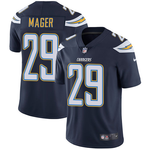 Men's Nike Los Angeles Chargers #29 Craig Mager Navy Blue Team Color Vapor Untouchable Limited Player NFL Jersey