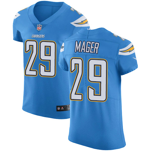 Men's Nike Los Angeles Chargers #29 Craig Mager Elite Electric Blue Alternate NFL Jersey