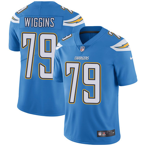 Men's Nike Los Angeles Chargers #79 Kenny Wiggins Electric Blue Alternate Vapor Untouchable Limited Player NFL Jersey