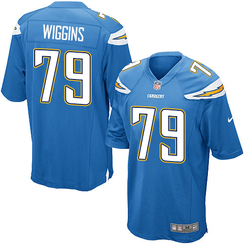 Men's Nike Los Angeles Chargers #79 Kenny Wiggins Game Electric Blue Alternate NFL Jersey