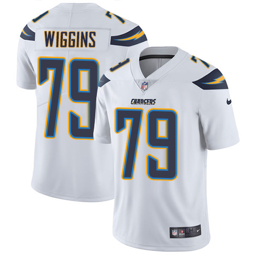 Youth Nike Los Angeles Chargers #79 Kenny Wiggins White Vapor Untouchable Elite Player NFL Jersey