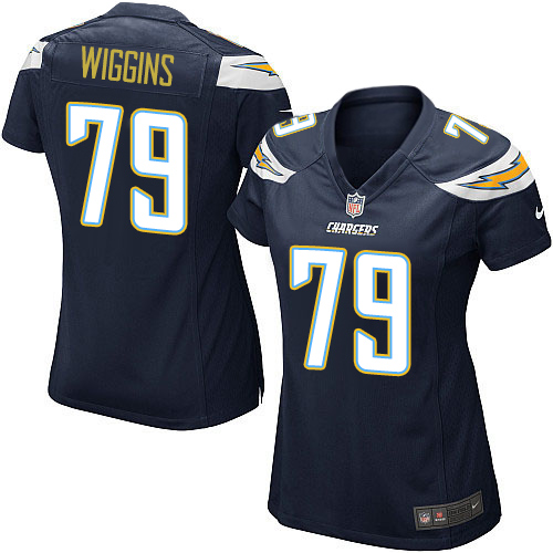 Women's Nike Los Angeles Chargers #79 Kenny Wiggins Game Navy Blue Team Color NFL Jersey