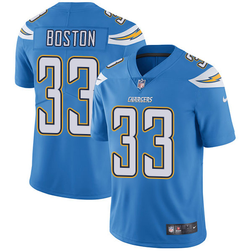 Men's Nike Los Angeles Chargers #33 Tre Boston Electric Blue Alternate Vapor Untouchable Limited Player NFL Jersey