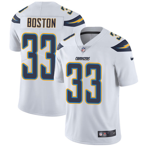 Youth Nike Los Angeles Chargers #33 Tre Boston White Vapor Untouchable Elite Player NFL Jersey