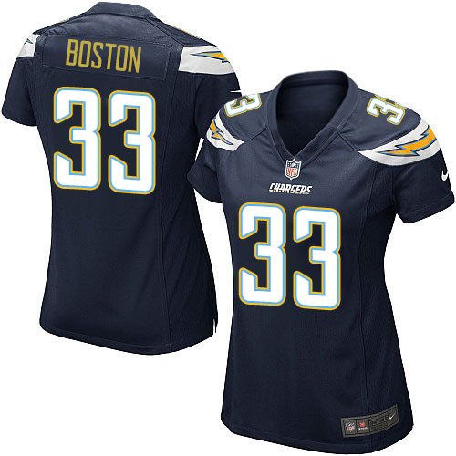 Women's Nike Los Angeles Chargers #33 Tre Boston Game Navy Blue Team Color NFL Jersey
