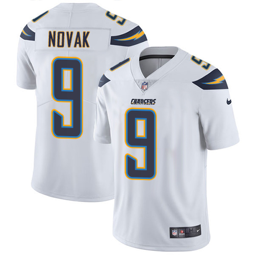 Men's Nike Los Angeles Chargers #9 Nick Novak White Vapor Untouchable Limited Player NFL Jersey