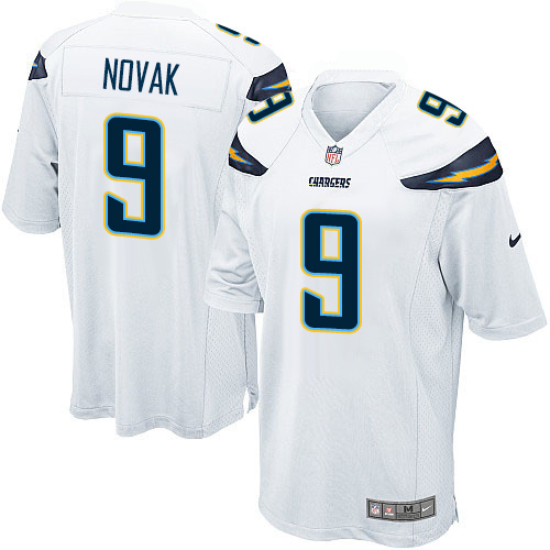 Men's Nike Los Angeles Chargers #9 Nick Novak Game White NFL Jersey