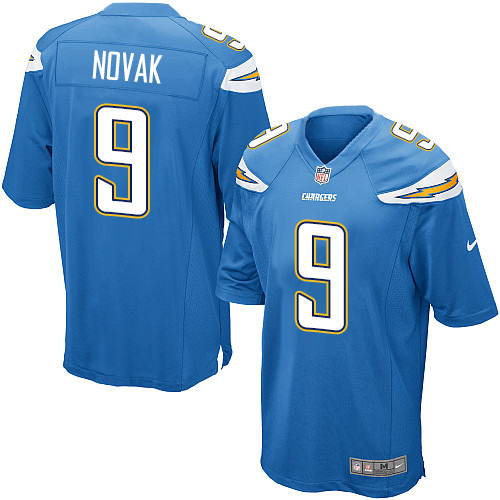 Men's Nike Los Angeles Chargers #9 Nick Novak Game Electric Blue Alternate NFL Jersey