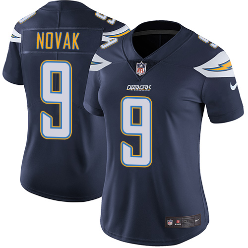 Women's Nike Los Angeles Chargers #9 Nick Novak Navy Blue Team Color Vapor Untouchable Limited Player NFL Jersey