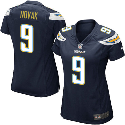 Women's Nike Los Angeles Chargers #9 Nick Novak Game Navy Blue Team Color NFL Jersey