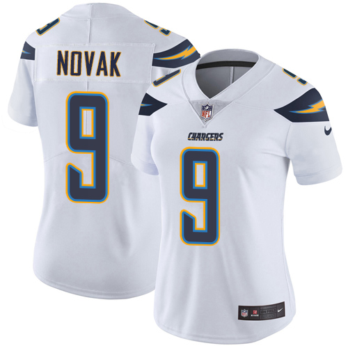 Women's Nike Los Angeles Chargers #9 Nick Novak White Vapor Untouchable Elite Player NFL Jersey