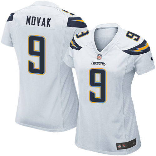 Women's Nike Los Angeles Chargers #9 Nick Novak Game White NFL Jersey