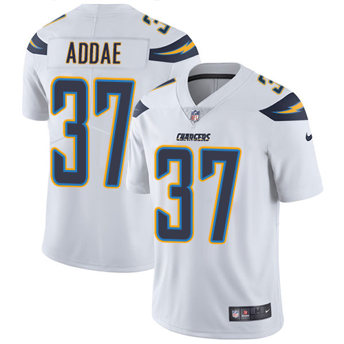 Men's Nike Los Angeles Chargers #37 Jahleel Addae White Vapor Untouchable Limited Player NFL Jersey