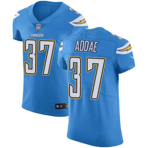 Men's Nike Los Angeles Chargers #37 Jahleel Addae Elite Electric Blue Alternate NFL Jersey