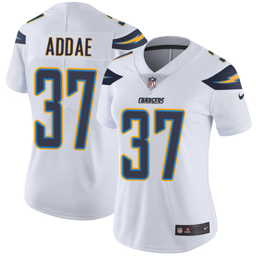 Women's Nike Los Angeles Chargers #37 Jahleel Addae White Vapor Untouchable Elite Player NFL Jersey