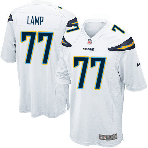 Men's Nike Los Angeles Chargers #77 Forrest Lamp Game White NFL Jersey