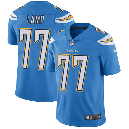 Men's Nike Los Angeles Chargers #77 Forrest Lamp Electric Blue Alternate Vapor Untouchable Limited Player NFL Jersey