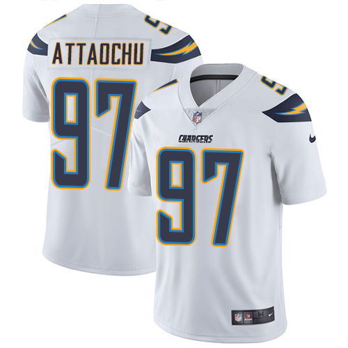 Youth Nike Los Angeles Chargers #97 Jeremiah Attaochu White Vapor Untouchable Elite Player NFL Jersey