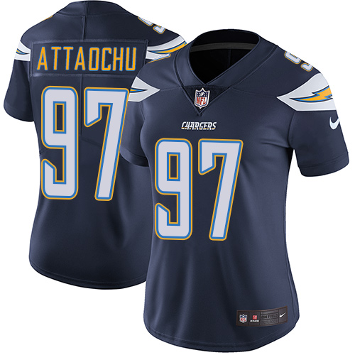 Women's Nike Los Angeles Chargers #97 Jeremiah Attaochu Navy Blue Team Color Vapor Untouchable Limited Player NFL Jersey