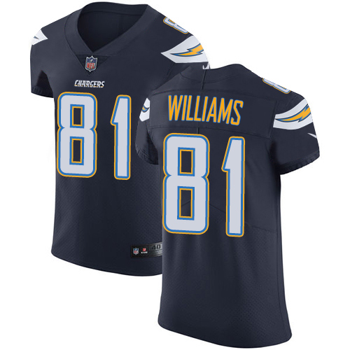 Men's Nike Los Angeles Chargers #81 Mike Williams Elite Navy Blue Team Color NFL Jersey