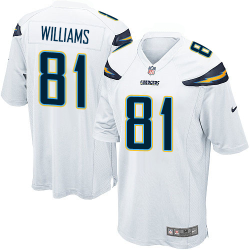 Men's Nike Los Angeles Chargers #81 Mike Williams Game White NFL Jersey