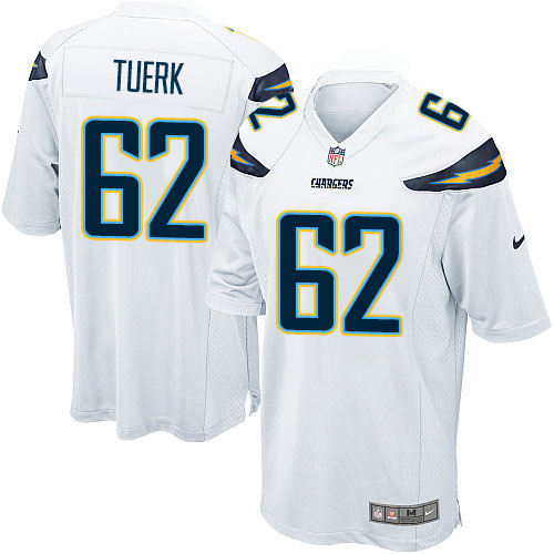 Men's Nike Los Angeles Chargers #62 Max Tuerk Game White NFL Jersey