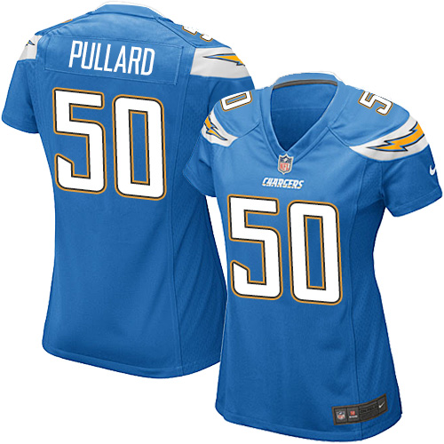 Women's Nike Los Angeles Chargers #50 Hayes Pullard Game Electric Blue Alternate NFL Jersey