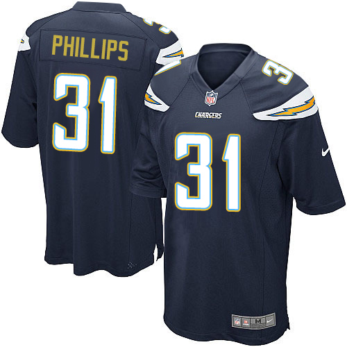 Men's Nike Los Angeles Chargers #31 Adrian Phillips Game Navy Blue Team Color NFL Jersey