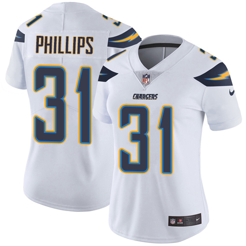 Women's Nike Los Angeles Chargers #31 Adrian Phillips White Vapor Untouchable Limited Player NFL Jersey