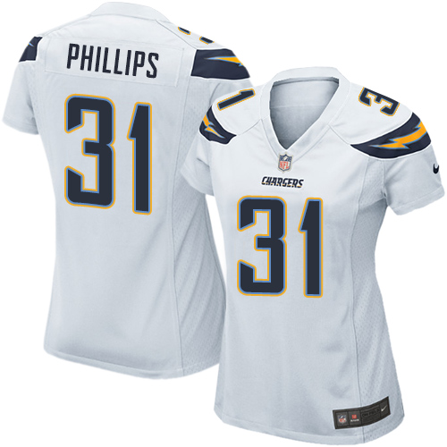 Women's Nike Los Angeles Chargers #31 Adrian Phillips Game White NFL Jersey